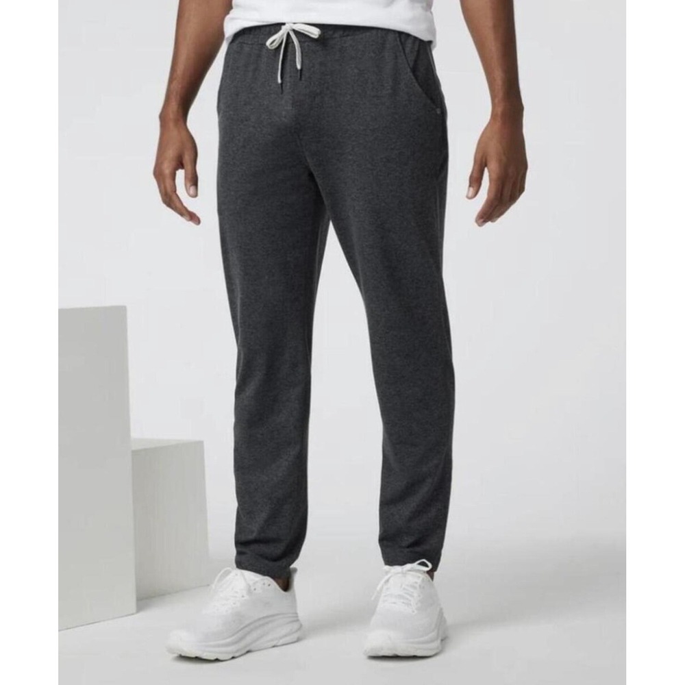 Vuori Ponto Performance Pant DreamKnit Heathered Charcoal Gray Black Small